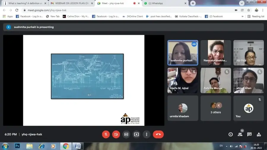 Teacher trainees in an APTTI live online session
